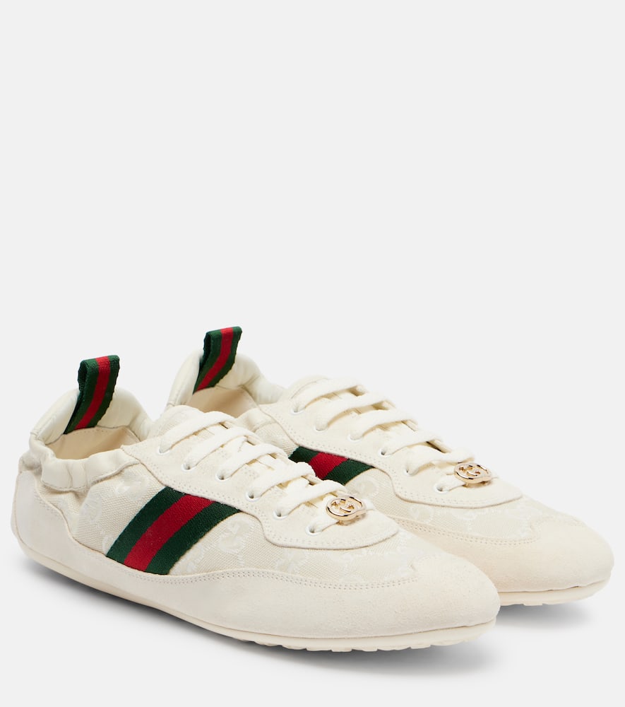 Кроссовки из холста с отделкой из замши Shift Gucci, Ow/Mw-Ow/Ow/Vrv/Ow/O