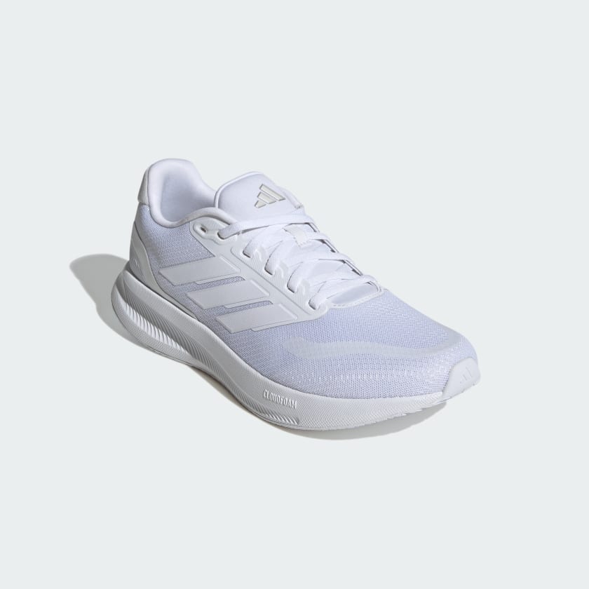 Мужские беговые кроссовки Adidas Runfalcon 5, белый/белый/белый — фото 4
