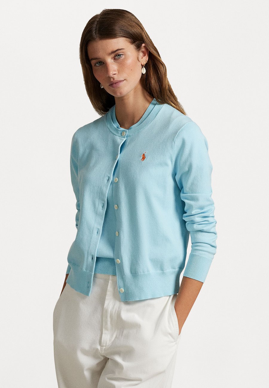 

Кардиган Polo Ralph Lauren COTTON CREWNECK CARDIGAN, Acadia Blue/Light Blue
