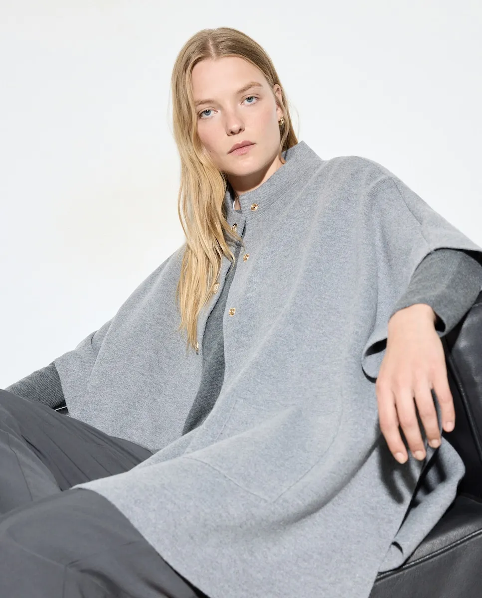 

Женский однотонный шерстяной свитер Woman El Corte Inglés, светло-серый