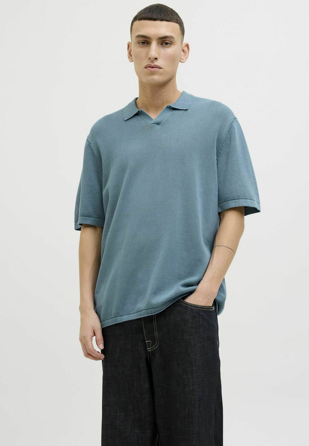 

Поло EINFARBIG Jack & Jones, синий
