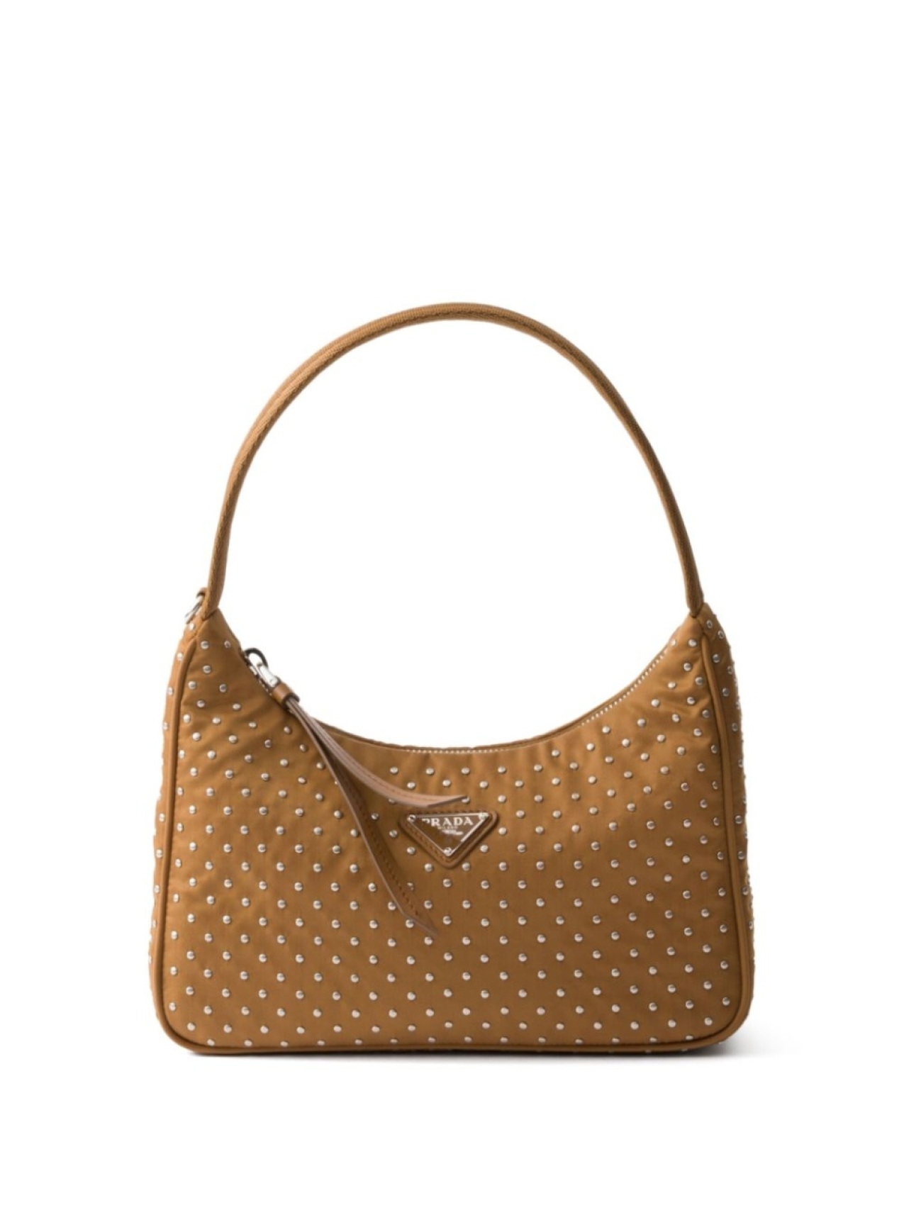 

Мини-сумка Re-Nylon с заклепками Prada, нейтральный