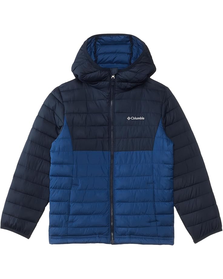 

Куртка Columbia Kids Powder Lite II Hooded Jacket, цвет Mountain Blue/Collegiate Navy