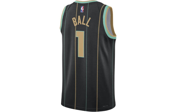 Майка Air Jordan Dri-FIT NBA Charlotte Hornets Lamelo Ball City Edition 2022/23 Swingman Jersey, черный — фото 2