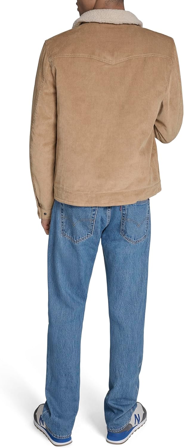 Мужская джинсовая куртка Levi's Cotton Trucker, Tan Wide Wale Corduroy — фото 4