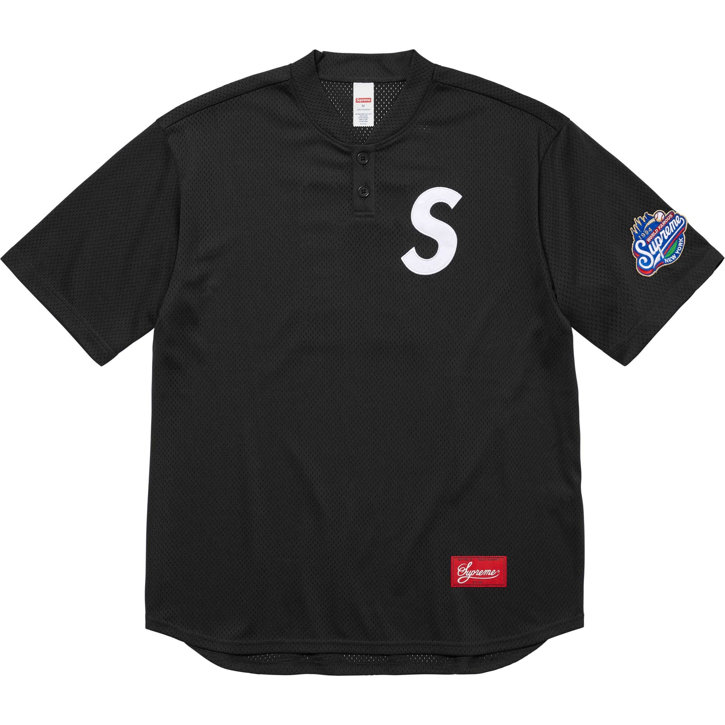

Бейсбольная футболка Henley с логотипом S Supreme, серый/серый