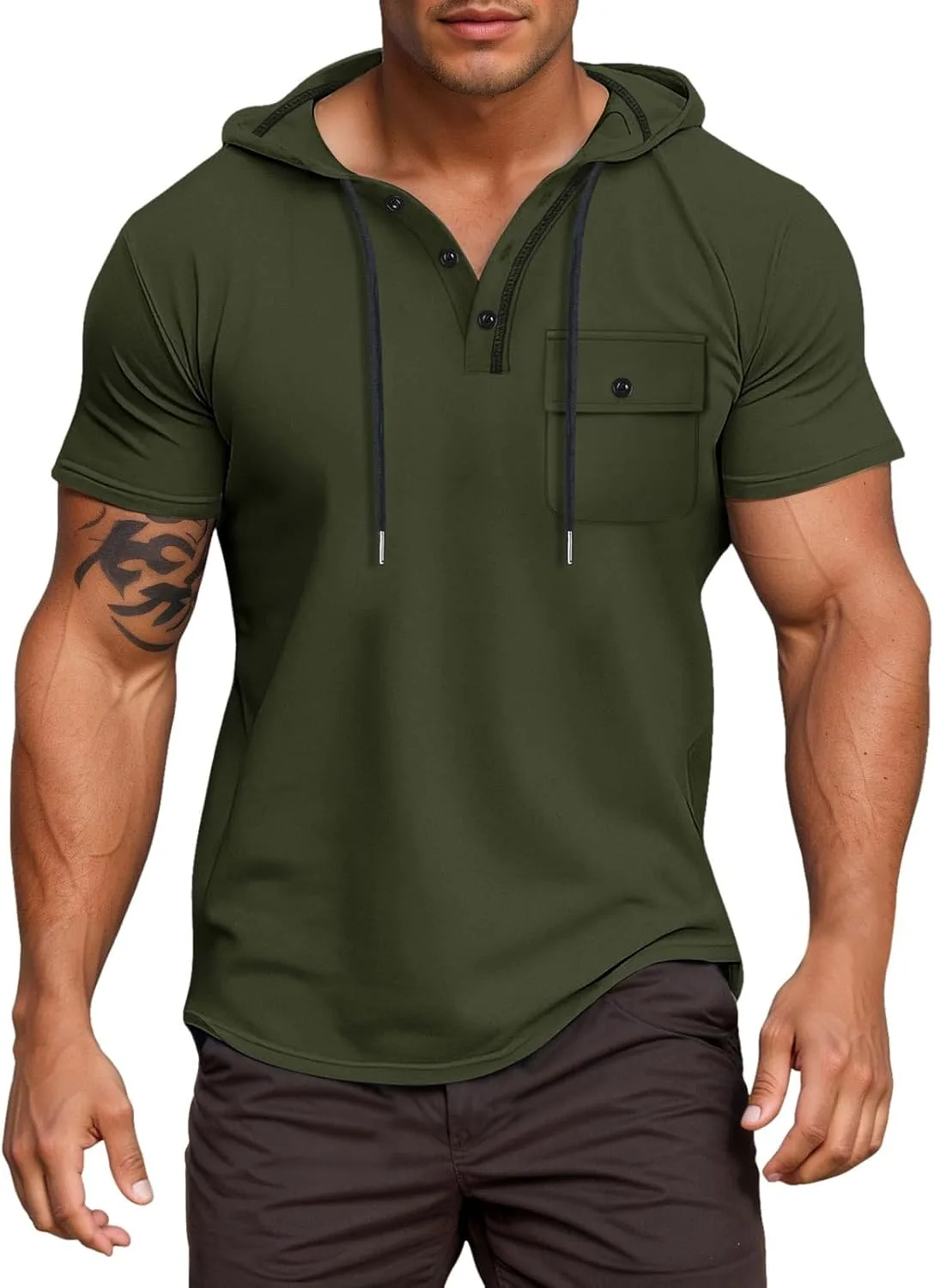 Мужская футболка Casual Fit легкая на пуговицах для лета