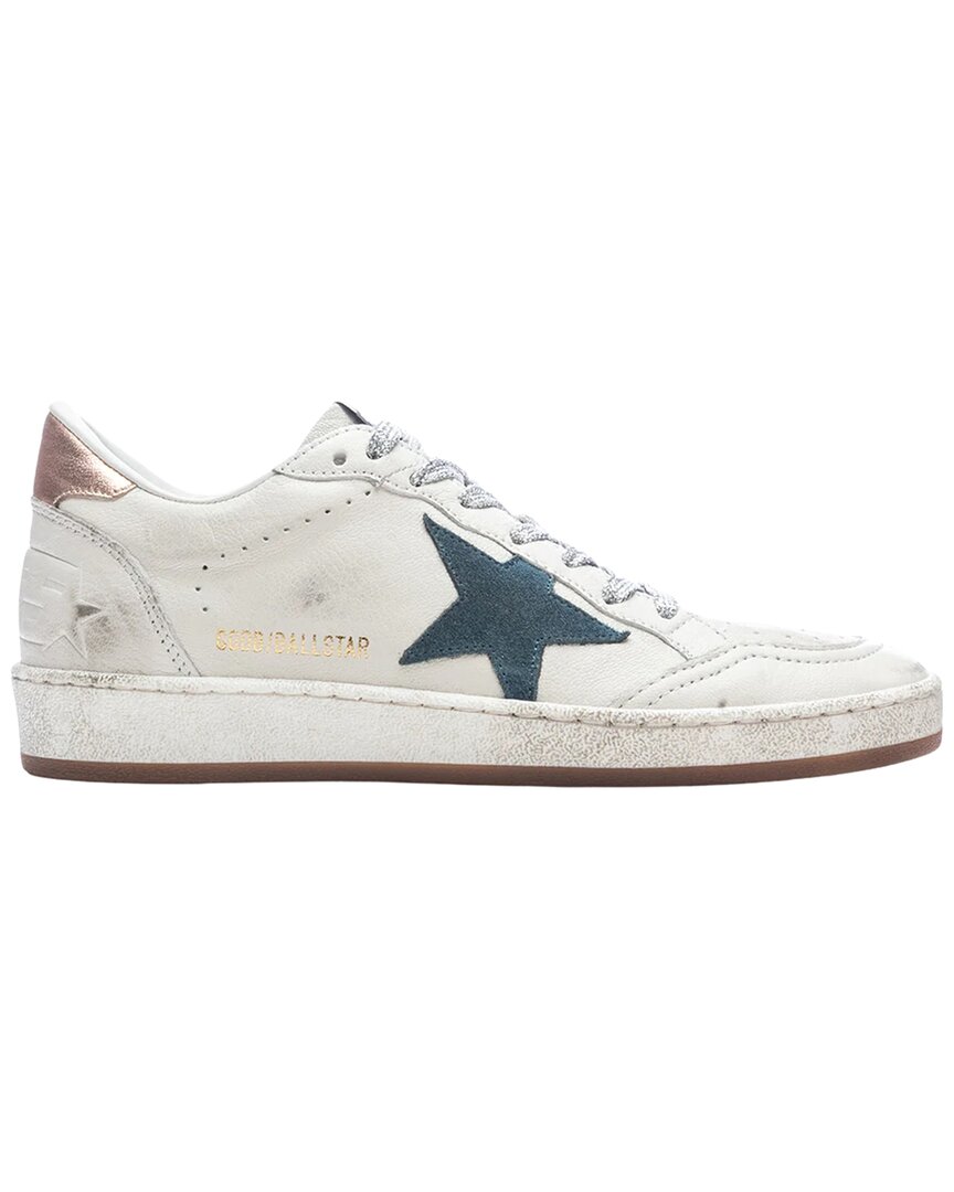 Золотой гусь Болл-Стар Кожаные кроссовки Golden Goose