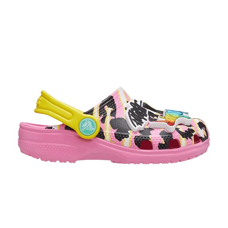 

Кроссовки Crocs Ron English x Classic Clog Kids Party Animals - Pink Lemonade, розовый