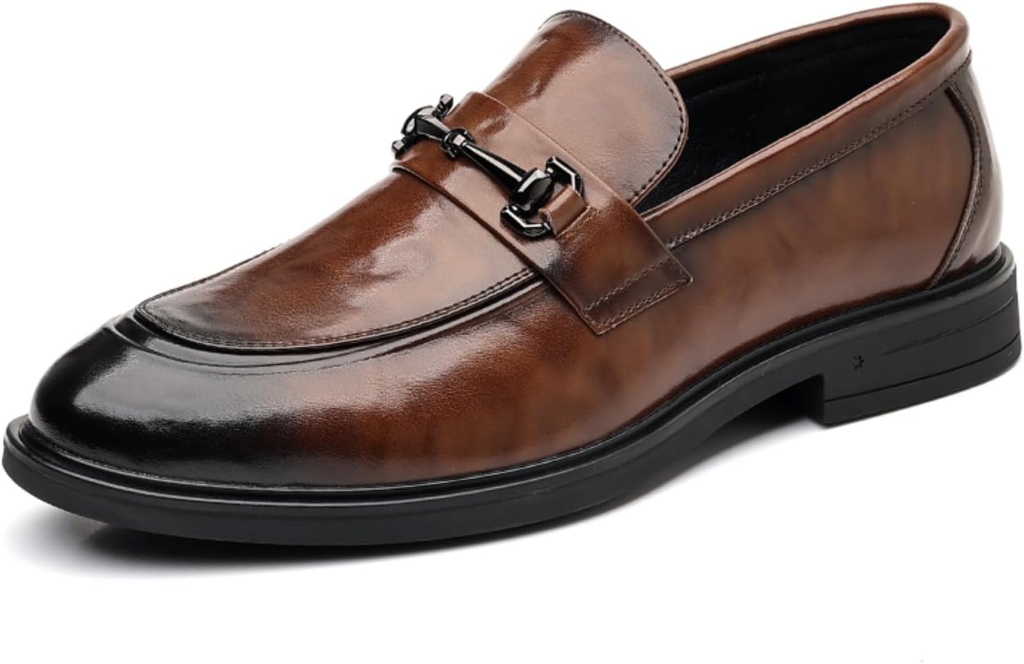 

Мужские черные кожаные лоферы с пряжкой, стильные туфли без шнурков для формальных и повседневных мероприятий Aokisx