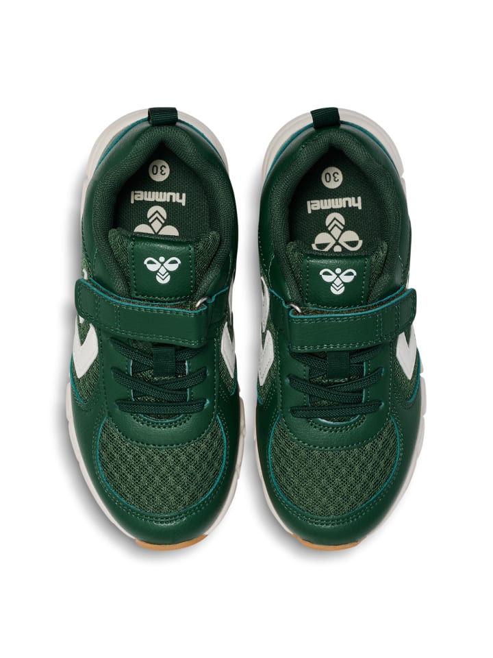Hummel Детские кроссовки Speed Jr Lifestyle с застежкой на липучке, темно-зеленые — фото 3
