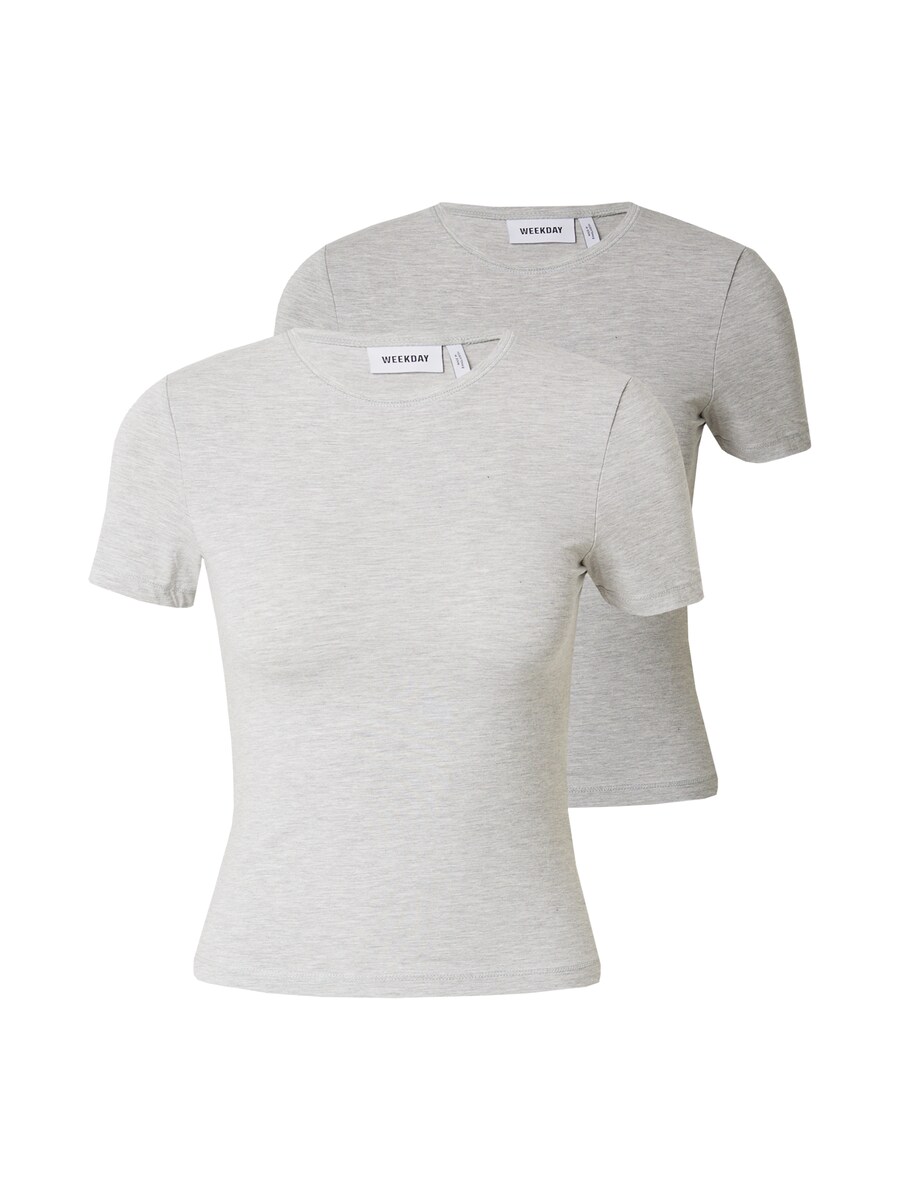 

Рубашка WEEKDAY, цвет Light grey/mottled grey
