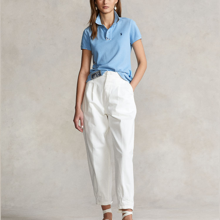 Polo Ralph Lauren SS22 Поло для женщин Blue — фото 4