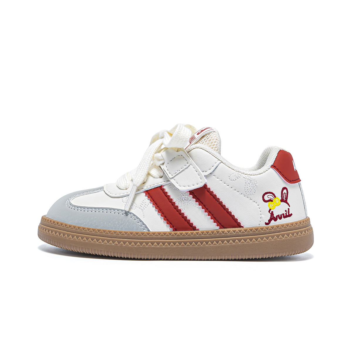 

Износостойкие легкие амортизирующие нескользящие низкие детские скейтбордские кроссовки Kids' Annil, красный