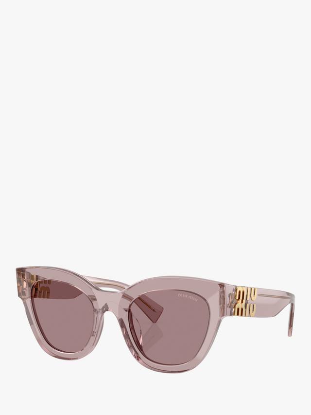 

Женские солнцезащитные очки Cat's Eye MU 01YS Miu Miu, Transparent Mauve/Purple