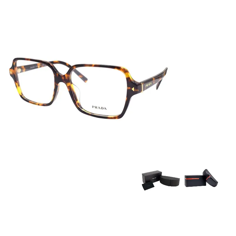 

PRADA Очки в квадратной оправе с эффектом панциря черепахи, Yellow Tortoiseshell