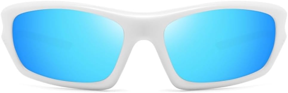 

Поляризованные солнцезащитные очки ICARA для мужчин и женщин, солнцезащитные очки с обтекаемой формой для мужчин и женщин, для езды на велосипеде, рыбалки, бега и защиты от УФ-излучения, White/Blue