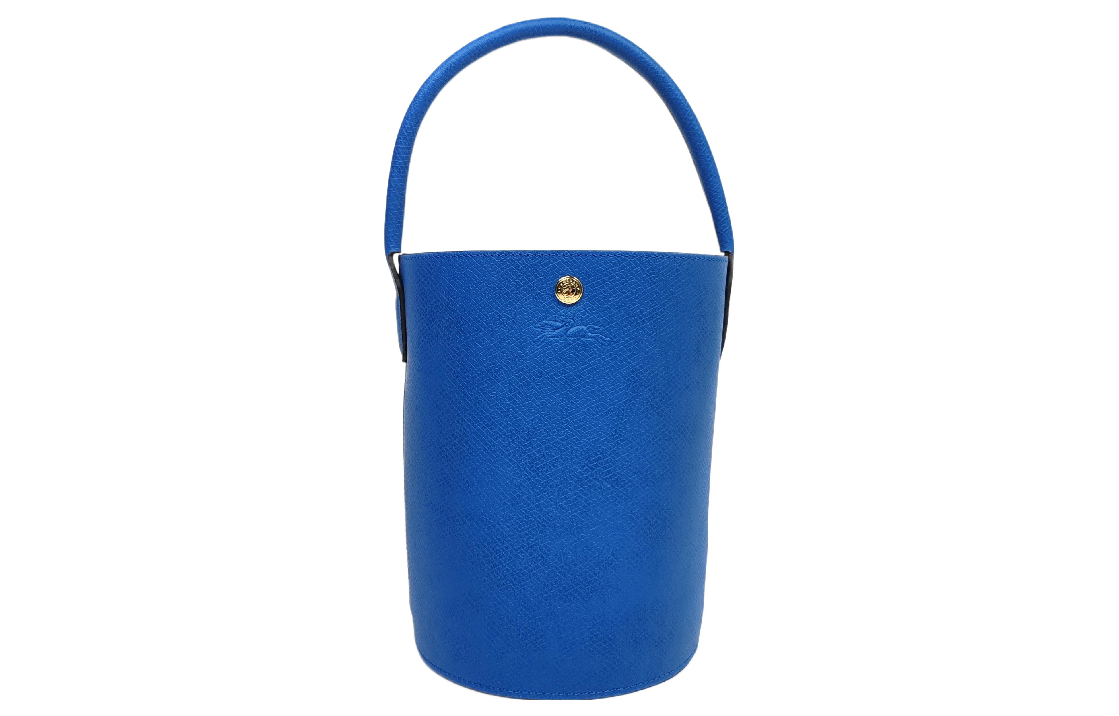 

LONGCHAMP Кожаная сумка-ведро через плечо маленькая женская темно-синяя