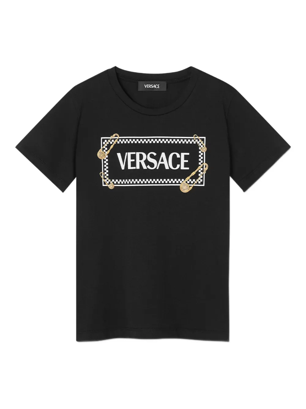 

Футболка с логотипом Versace Kids, черный