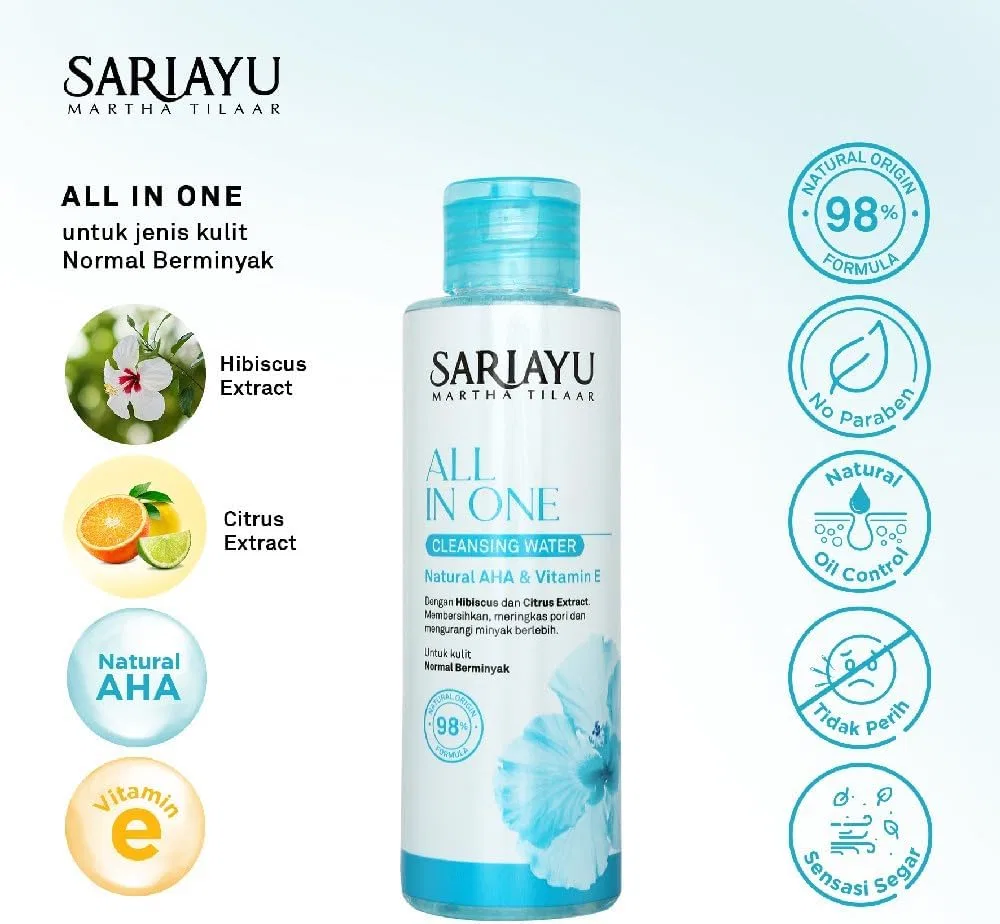 Средство для снятия макияжа — All In One Cleansing Water No brand Normal Berminyak, 150 мл — фото 3