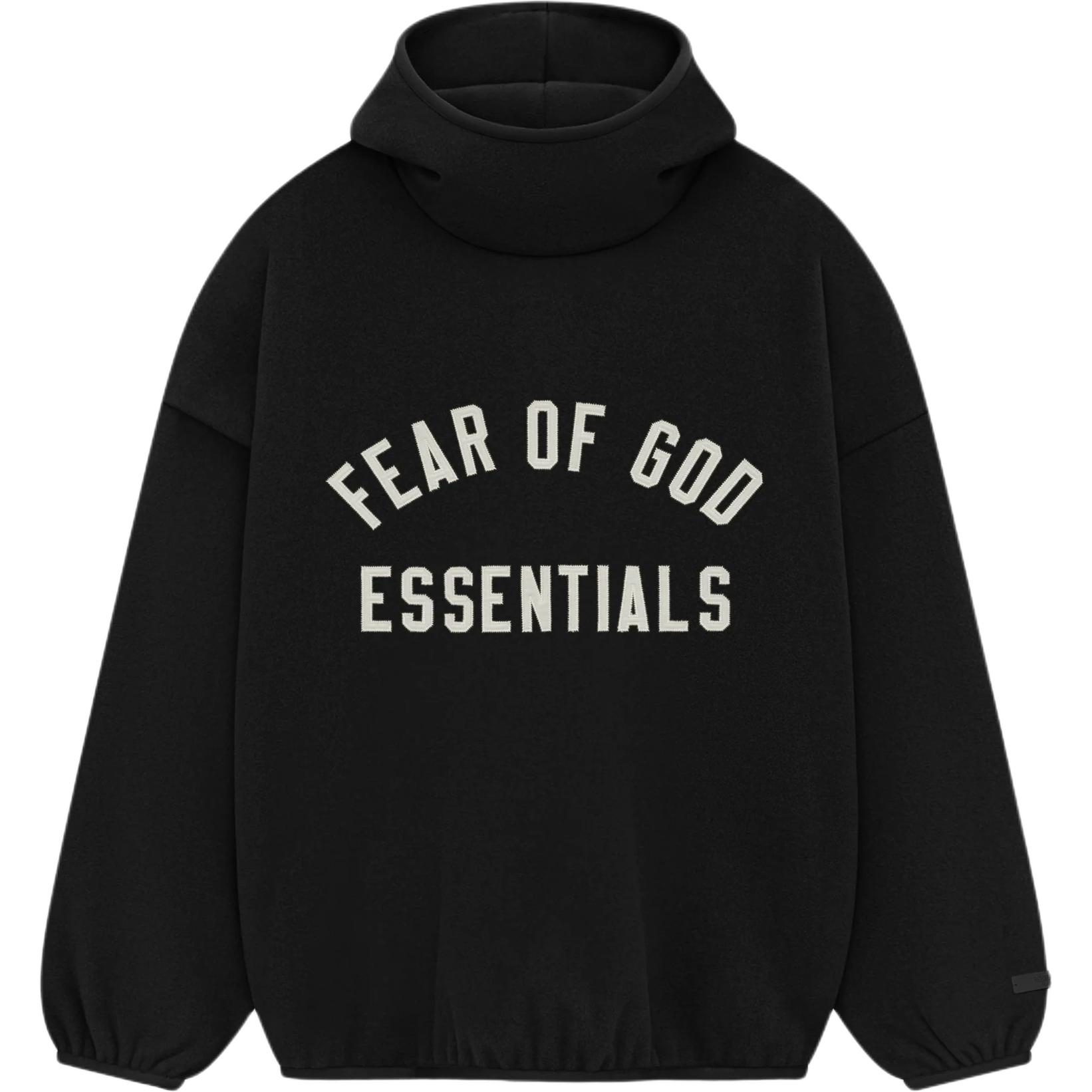 Брашеная толстовка Fear Of God Essentials, черный — фото 3