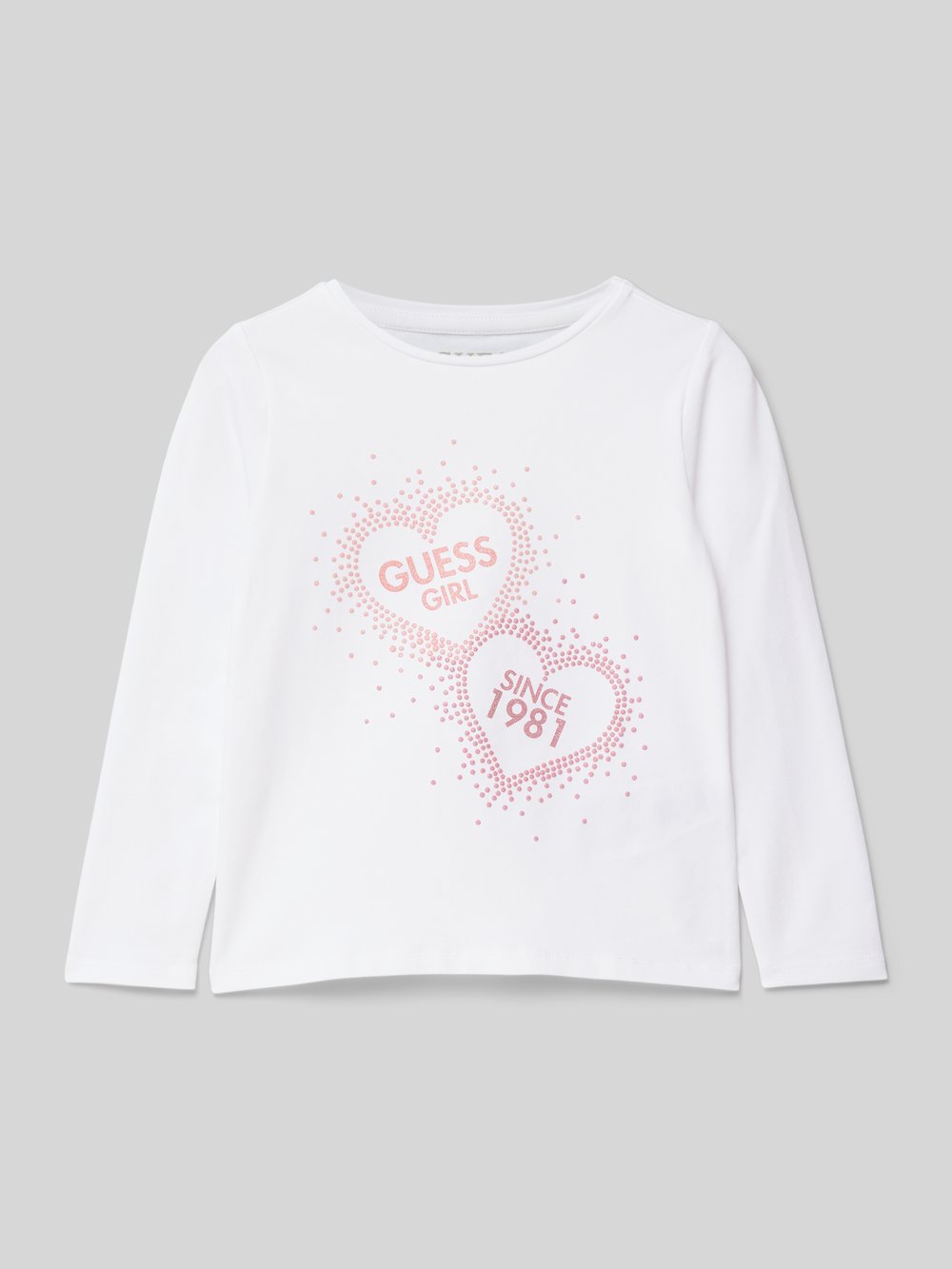 

Лонгслив с декоративными камнями Guess, белый