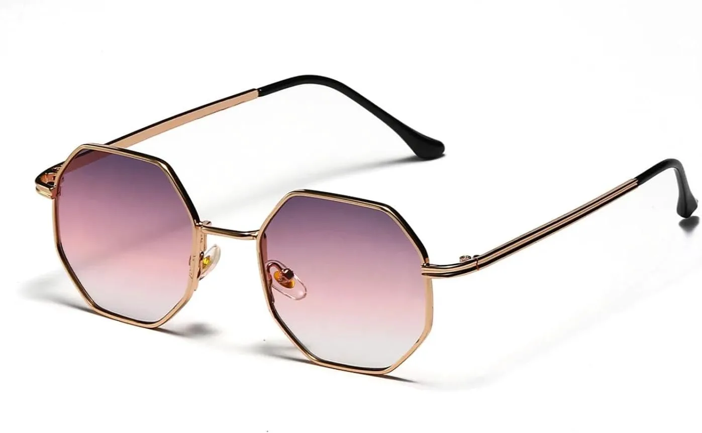 

Роскошные круглые солнцезащитные очки для женщин и мужчин. Модный винтажный стиль, стимпанк, маленькая оправа, защита от УФ-излучения UV400 generic, Purple