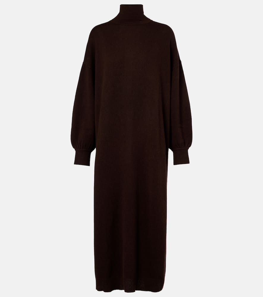 

Свитер-платье из шерсти и кашемира с воротником-водолазкой Jardin des Orangers, Chocolate