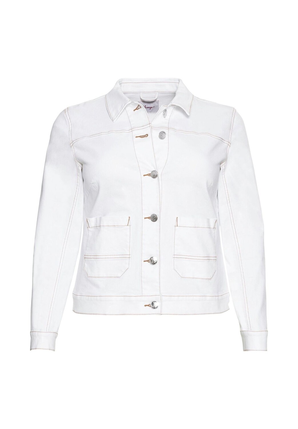 

Джинсовая куртка с контрастными швами sheego, цвет White Denim