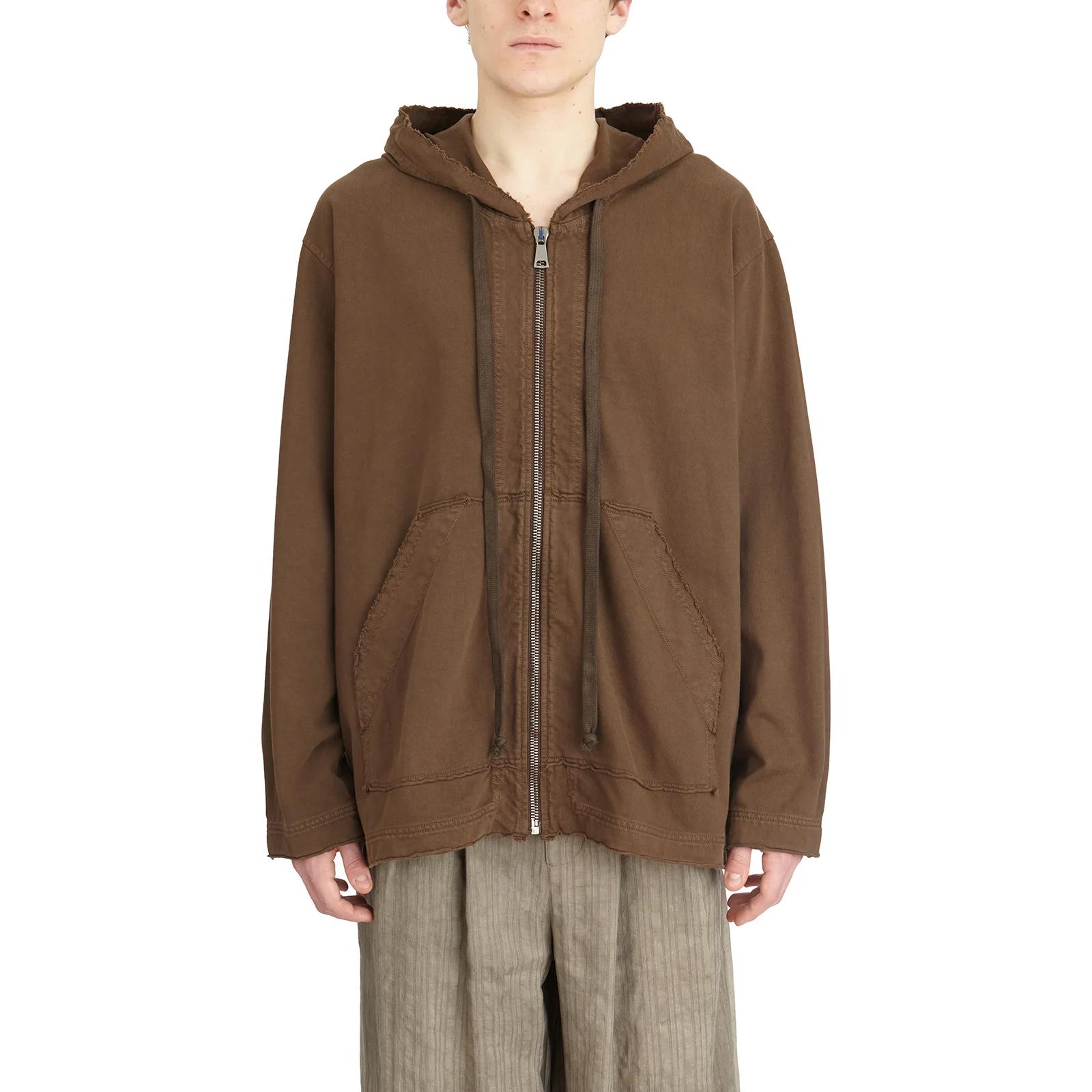 

Зип-ап худи UMA WANG, коричневый