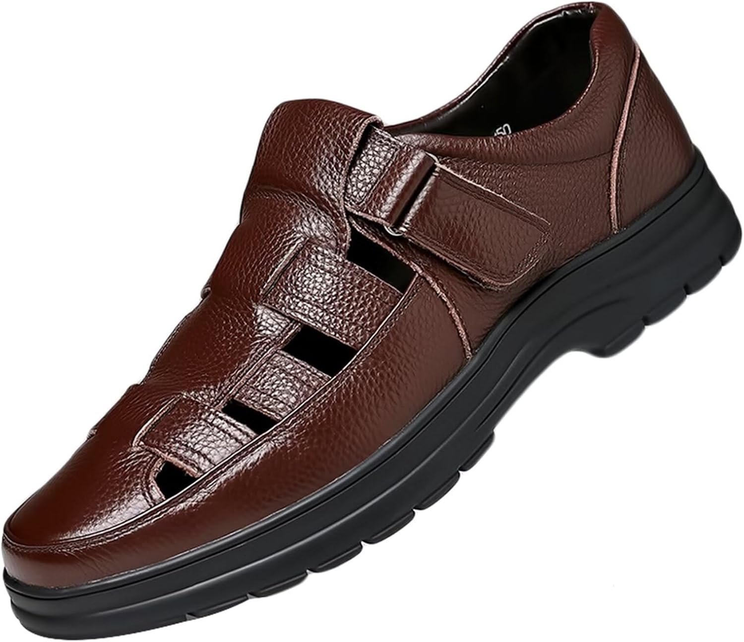 

Сандалии HNVAVQ для мужчин с закрытым носком, спортивные кожаные сандалии для улицы, летние сандалии-рыбацкие, B