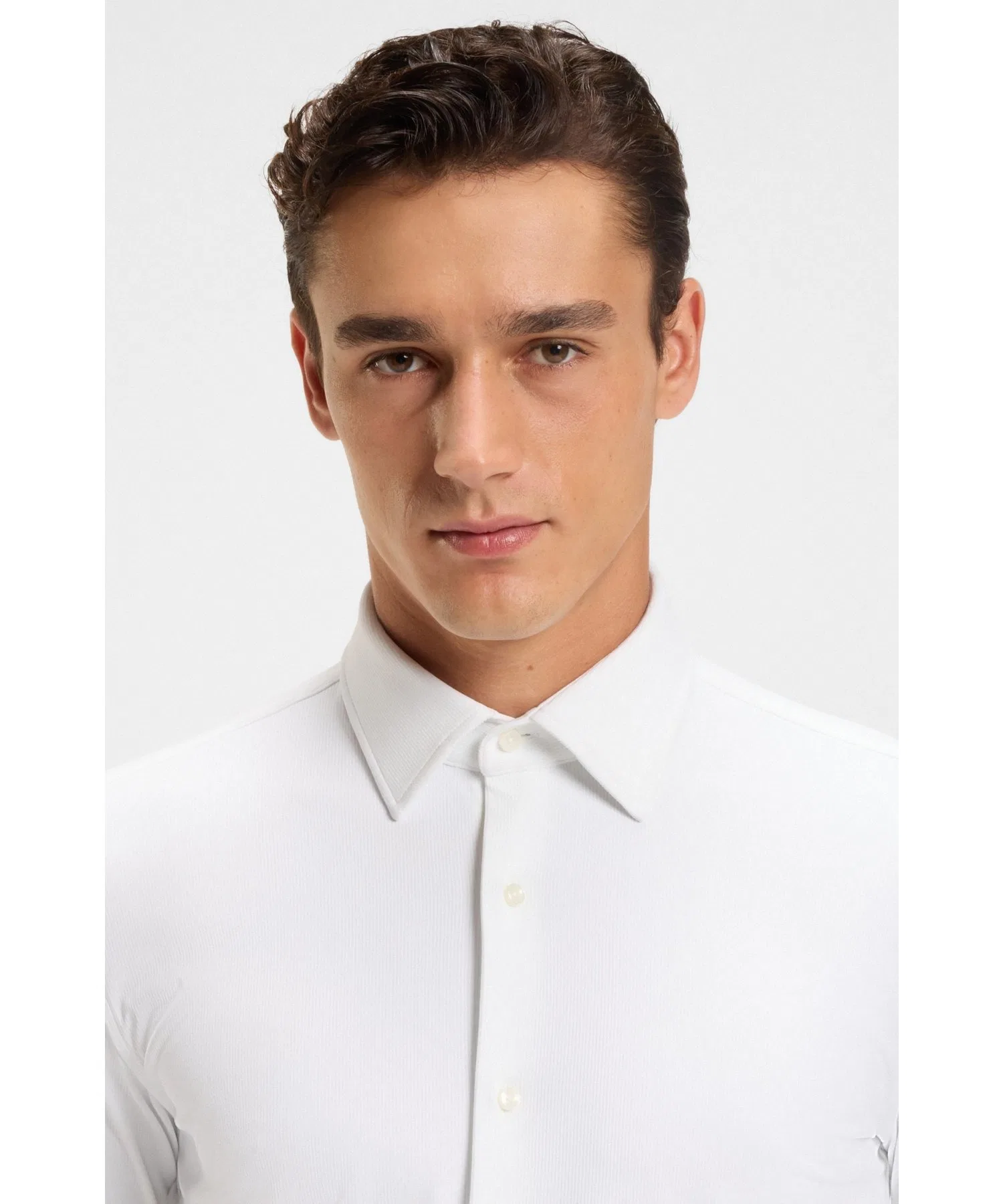 Мужская рубашка BOSS Slim Fit Brushed Stretch Flannel — фото 2