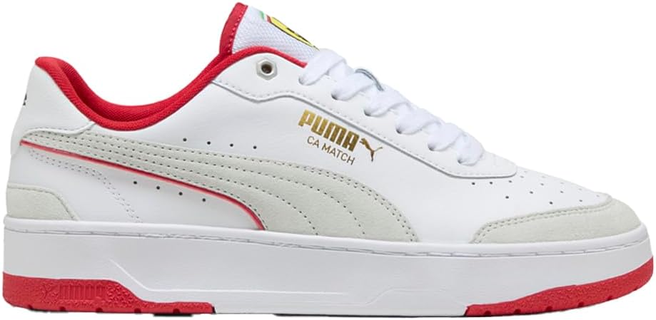 

Мужские кроссовки PUMA Scuderia Ferrari Ca Match с шнуровкой для повседневной носки - белые