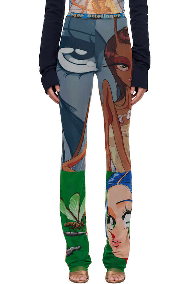 

Ottolinger Сине-Зеленые сетчатые домашние штаны