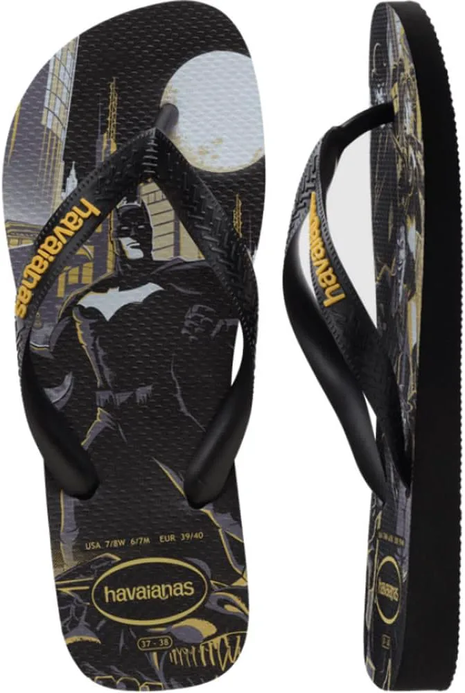 Havaianas - Топ Герои DC Удобные, прочные и легкие шлепанцы с подошвой с героями и злодеями, унисекс, взрослые, желтый — фото 4