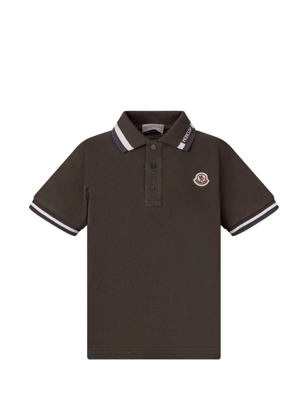 Поло с нашивкой с логотипом Moncler Enfant, зеленый