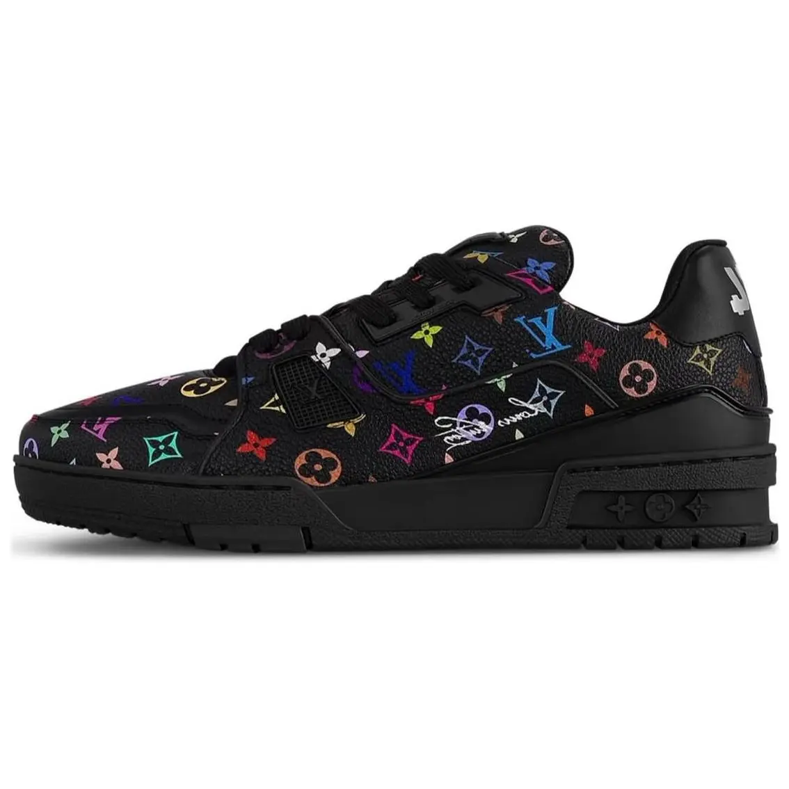 Кроссовки для скейтбординга Takashi Murakami x Trainer Low-Top, женские, черные LOUIS VUITTON, Black