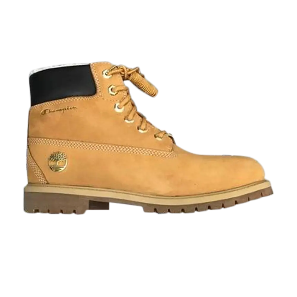 Ботинки детские Champion x Timberland Premium 6 Inch Shearling, коричневый