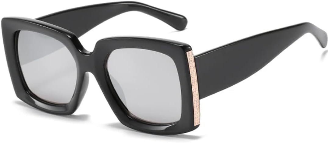 

Классические женские ретро-солнцезащитные очки с градиентным зеркальным покрытием, широкие дужки, защита от УФ-излучения UV400. Мужские модные очки VVTWSSW, Black Silver