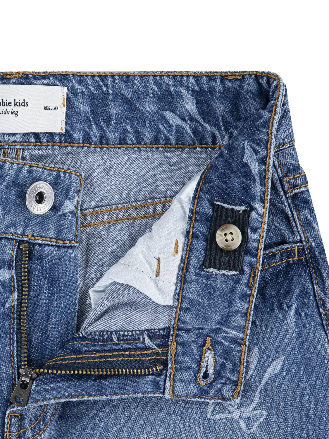Широкие джинсы с принтом ABERCROMBIE FITCH KIDS — фото 4