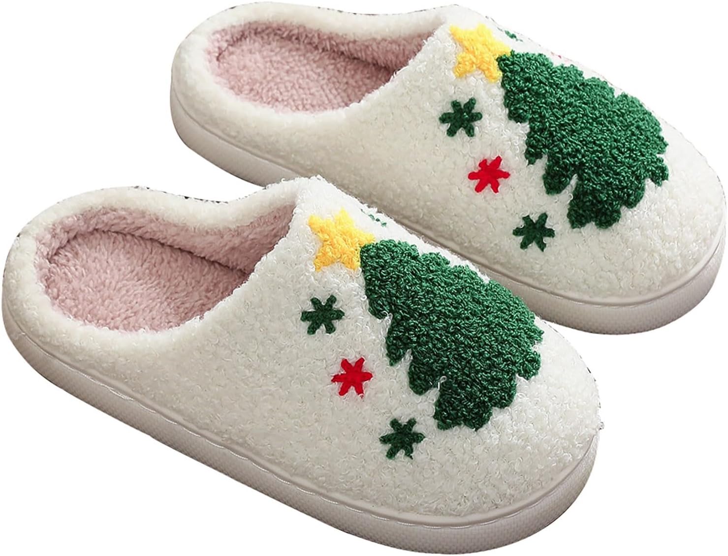 

Рождественские тапочки для женщин и мужчин 2025 года, зимние плюшевые с эффектом памяти, мягкие пушистые тапочки, уютная теплая домашняя обувь в винтажном стиле Generic, зеленый