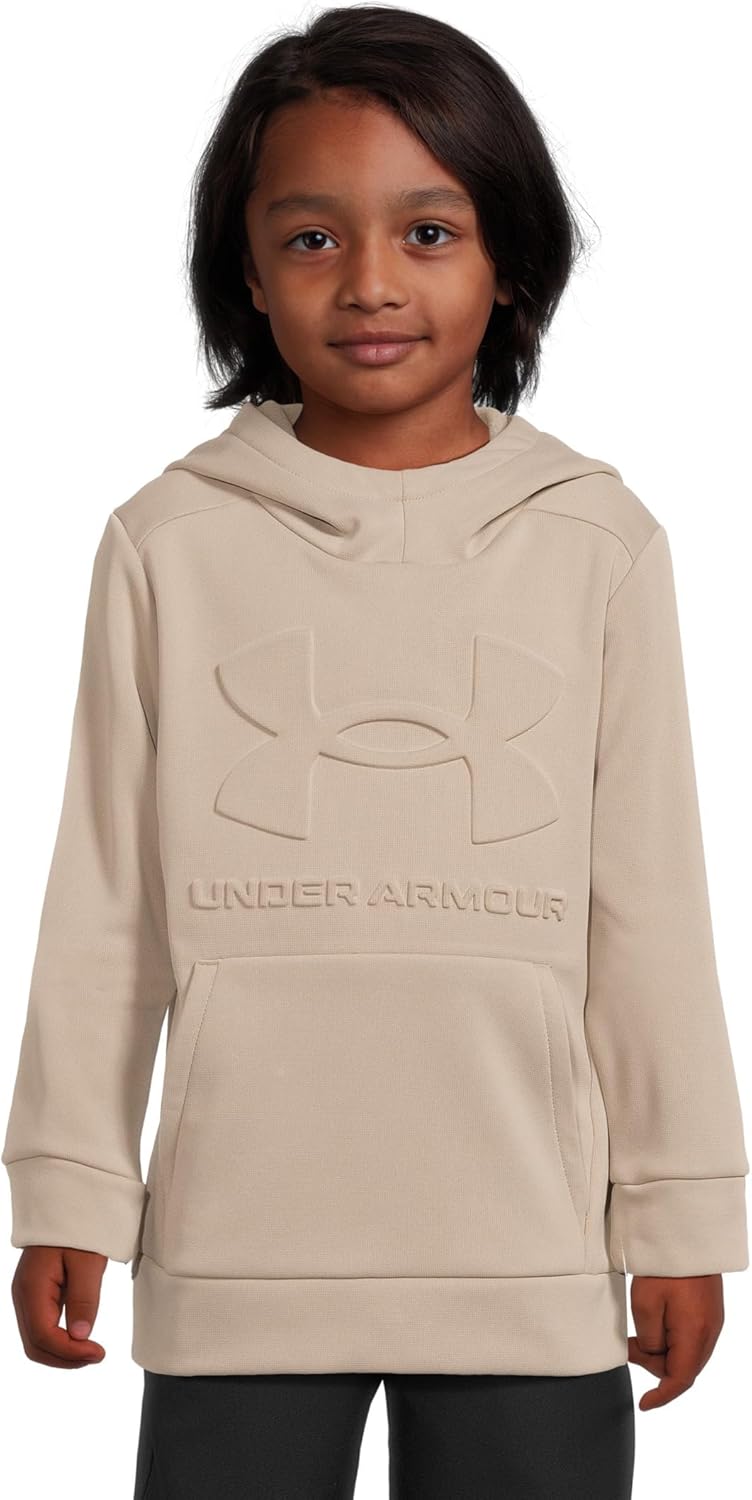 

Толстовка Under Armour Armour Fleece Embossed (Big Kid), Timberwolf Taupe/Orange Base