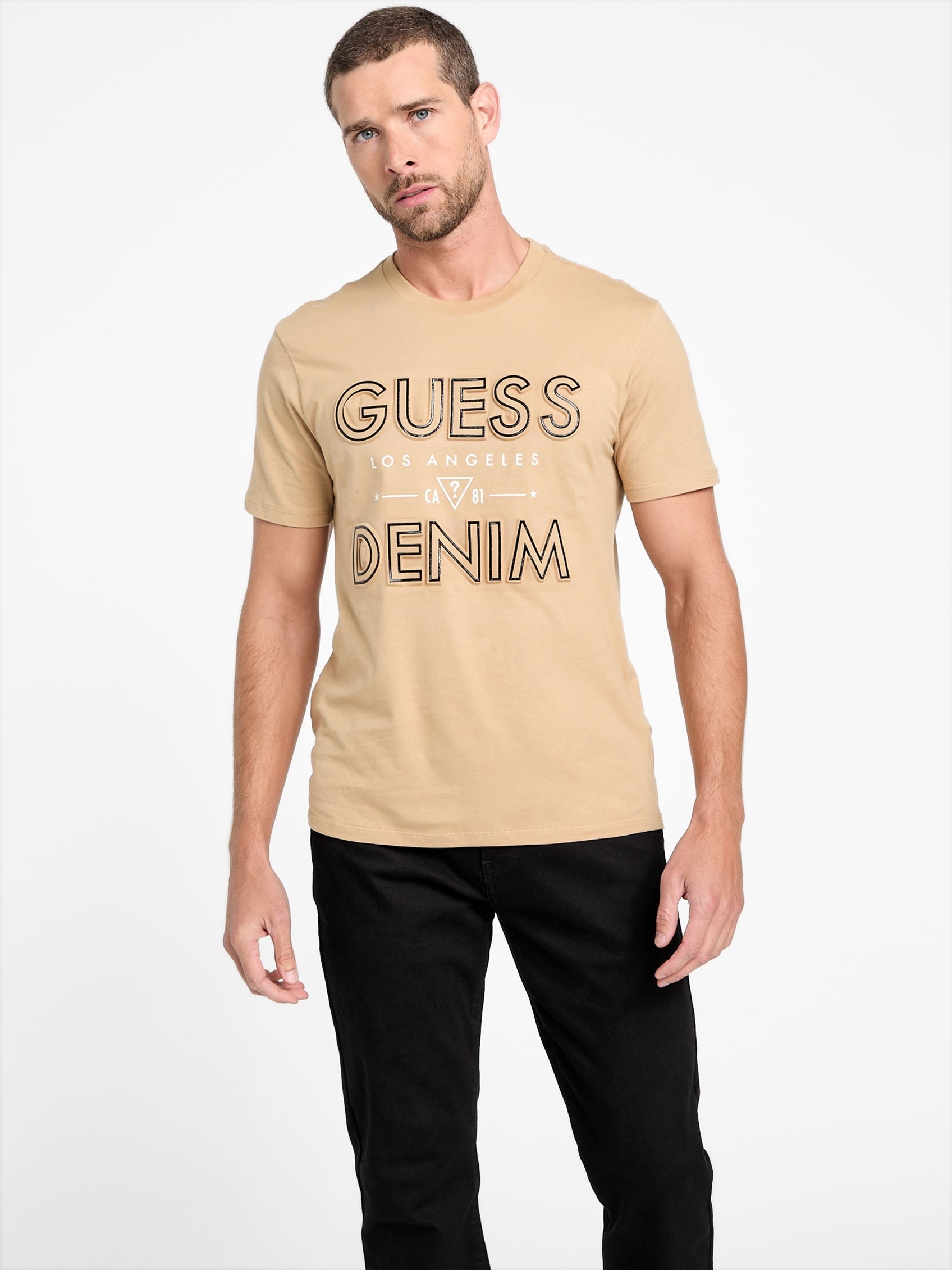

Футболка с логотипом Eco Lanno Guess Factory, цвет toasted taupe