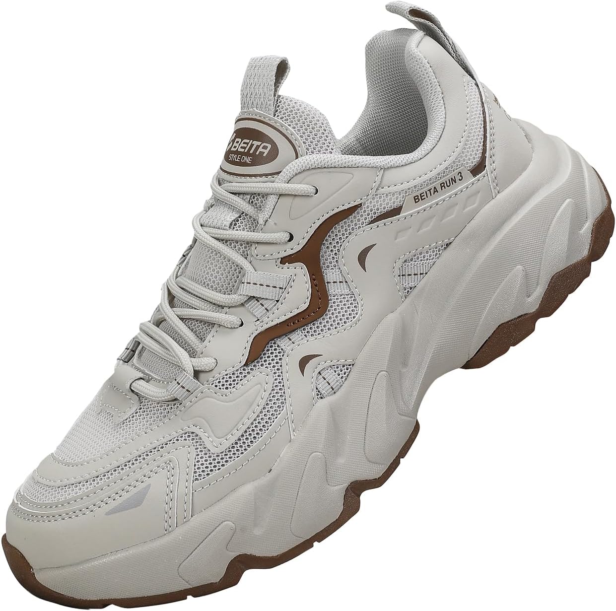 

Женские баскетбольные кроссовки BEITA Спортивная обувь Модные кеды Нескользящие Износостойкие, коричневый