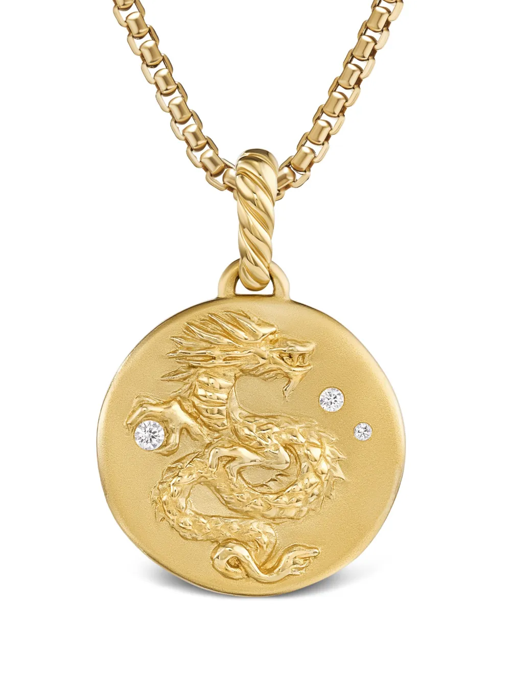 

Подвеска Dragon из желтого золота с бриллиантами (28 мм) David Yurman, золотой