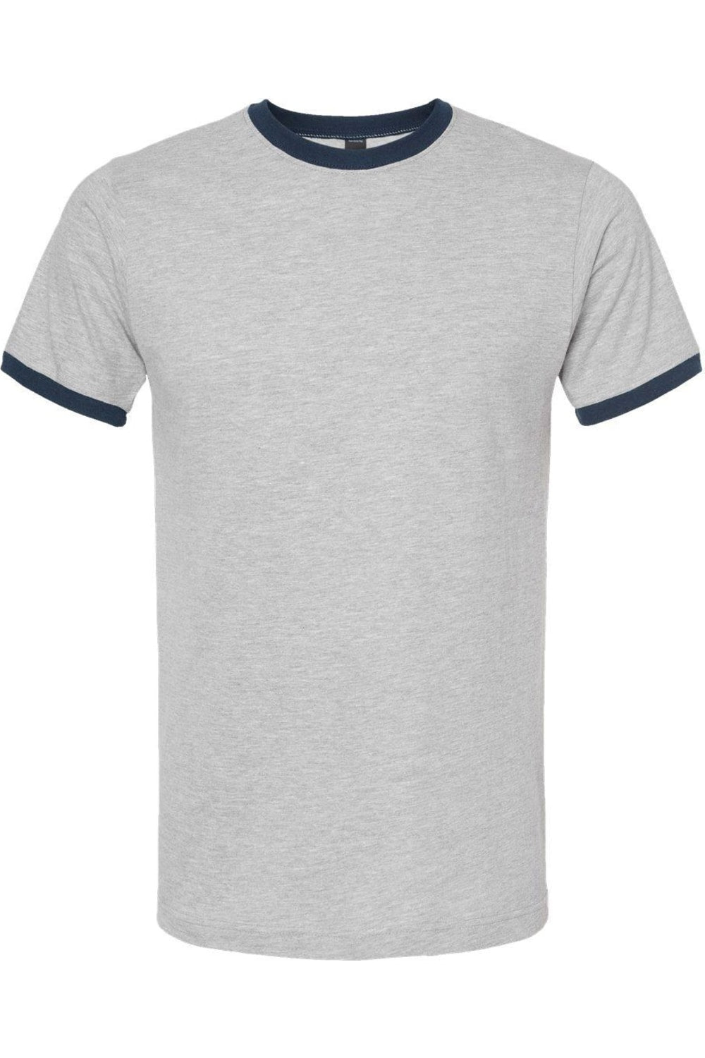 

Футболка Ringer из тонкого джерси Tultex Unisex, цвет heather grey/ navy