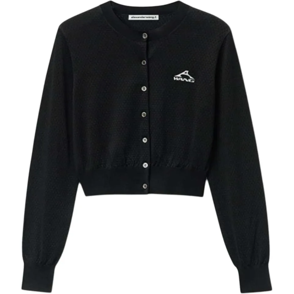 Кардиган с логотипом Alexander Wang, черный