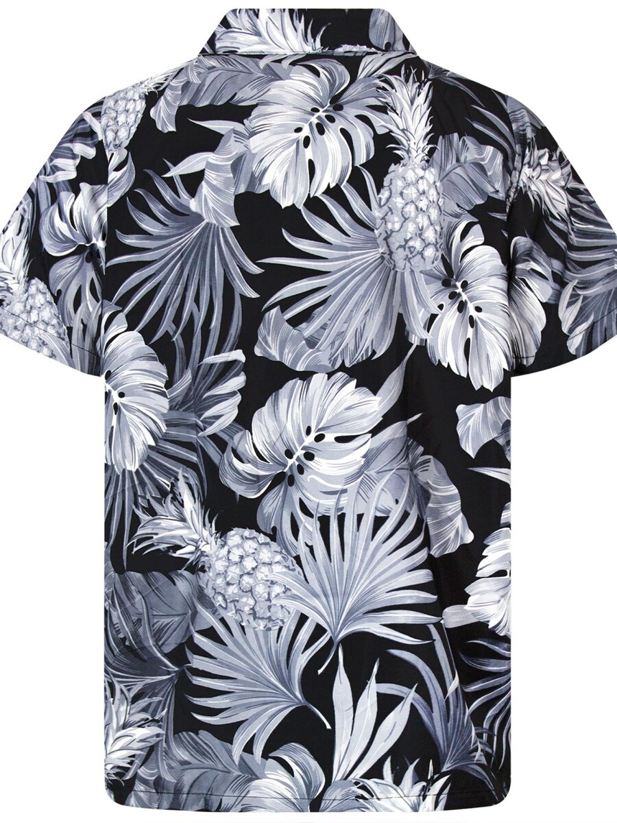 Рубашка на пуговицах классического кроя King Kameha Pineapple Leaves, серый — фото 2
