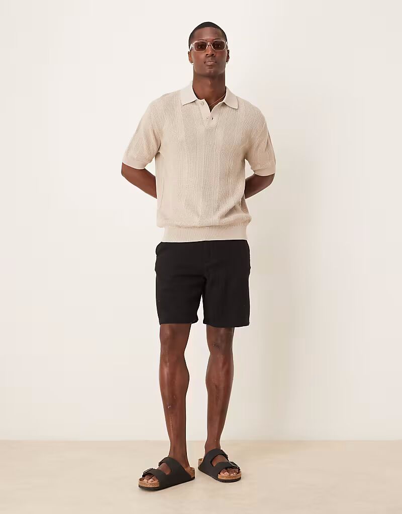 

Текстурированные шорты Selected Homme черного цвета