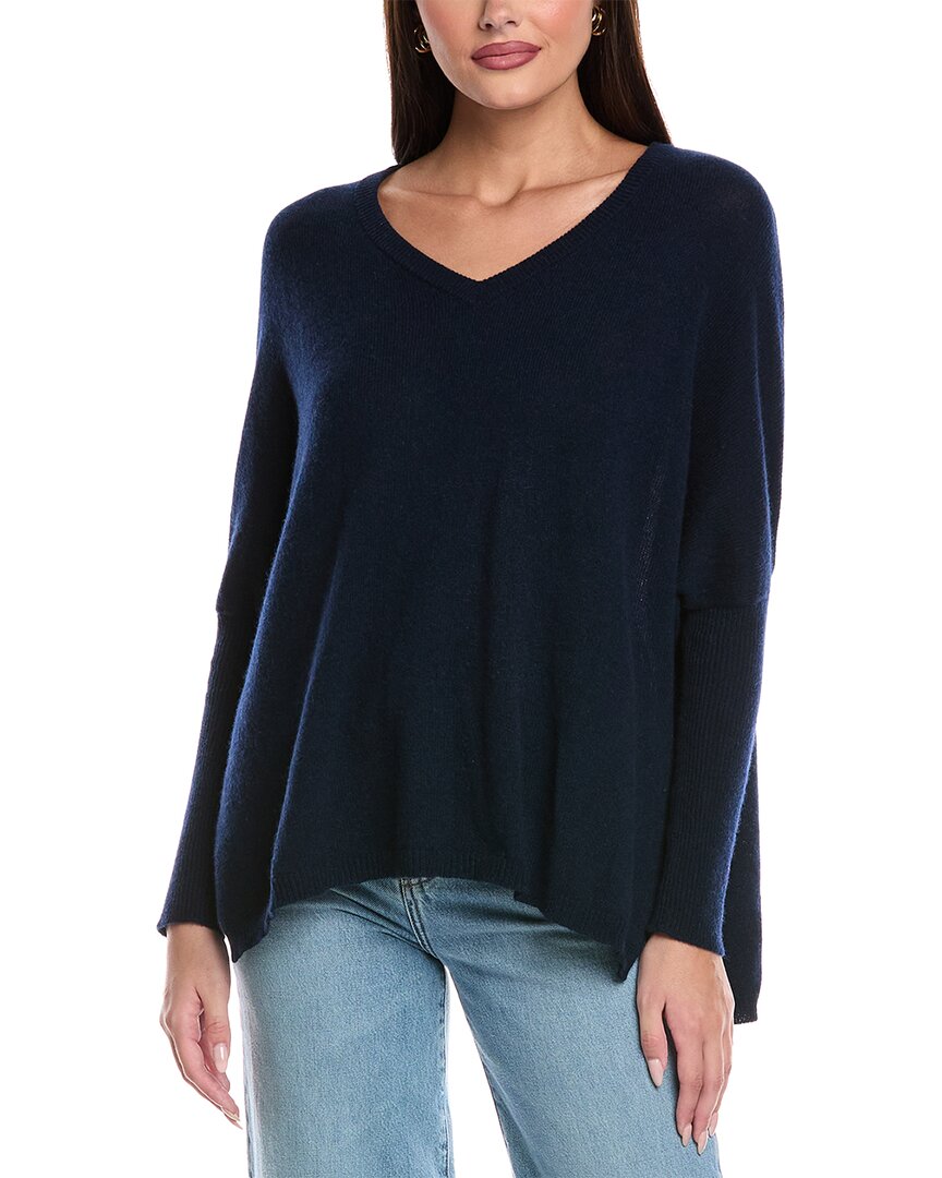 

Шарлотта V-образный вырез кашемировый свитер Brodie Cashmere, синий